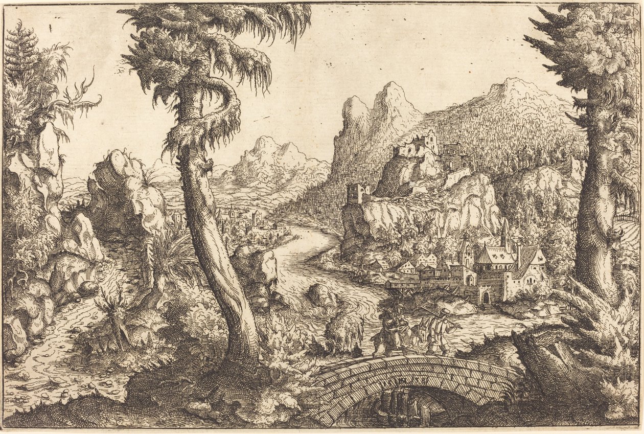 La fuga in Egitto, 1558 da Hans Sebald Lautensack