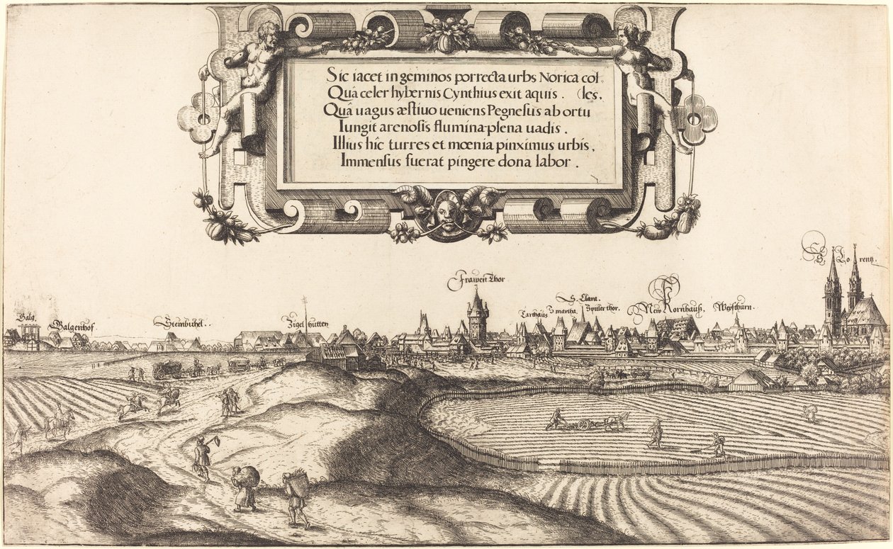 Veduta di Norimberga da est [sezione sinistra], 1552 da Hans Sebald Lautensack