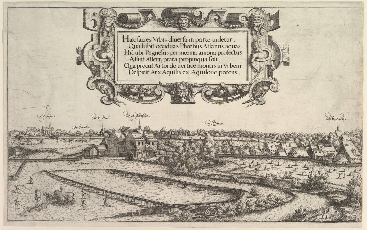 Veduta di Norimberga da ovest da Hans Sebald Lautensack