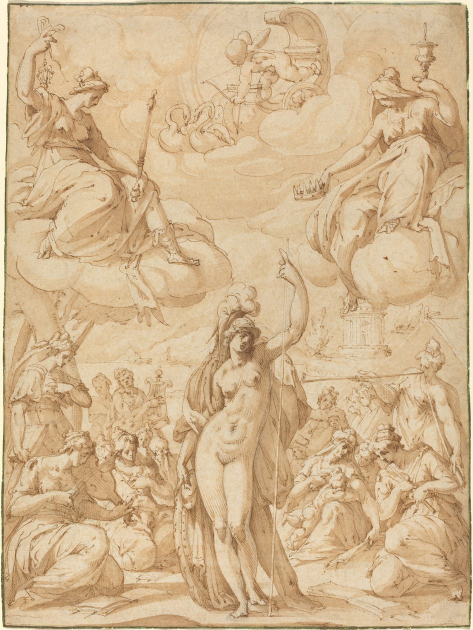 Allegoria di Minerva come Capo delle Muse da Hans Speckaert