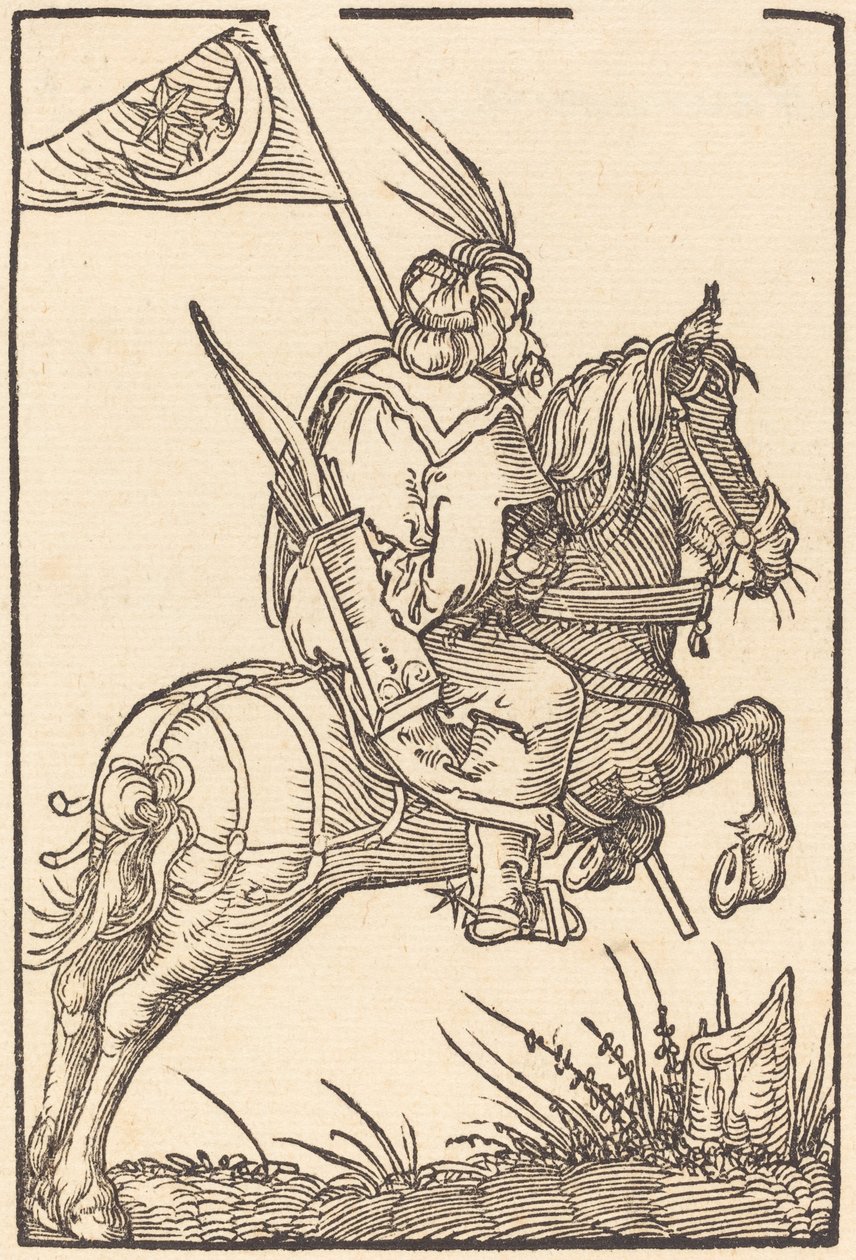 Un cavaliere turco da Hans Springinklee