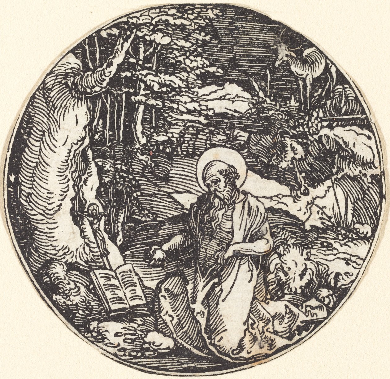 San Girolamo in penitenza da Hans Springinklee