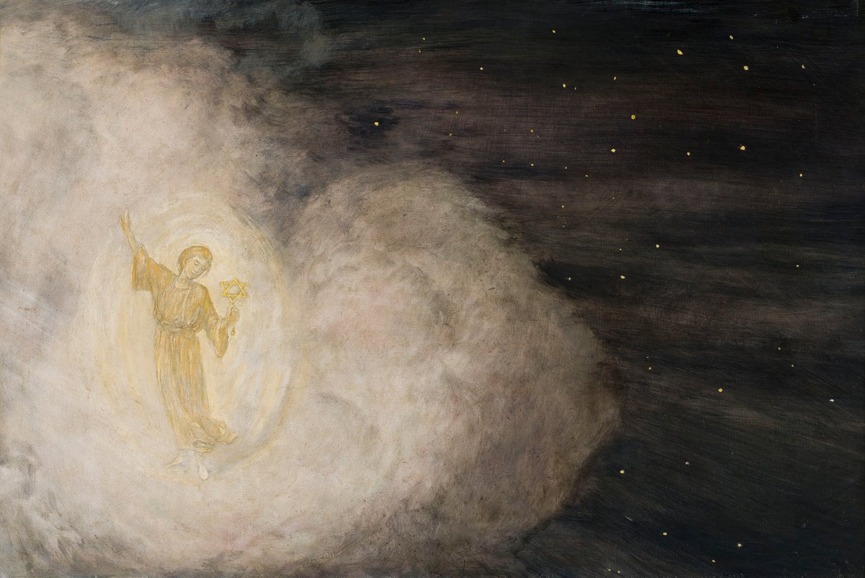 Angelo con la stella di Betlemme da Hans Thoma