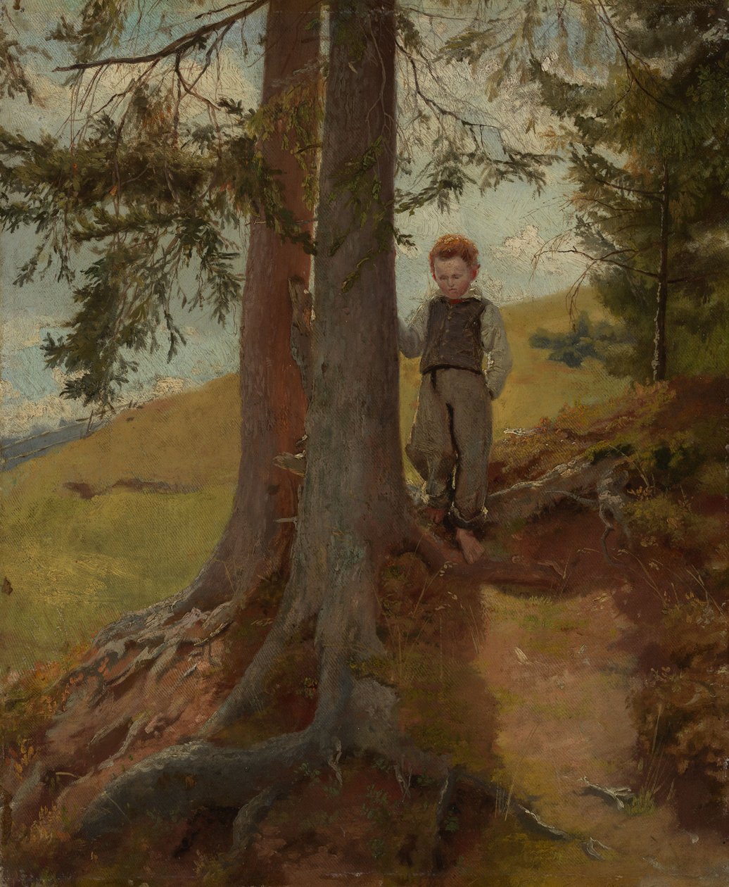 Ragazzo contadino ai margini del bosco da Hans Thoma