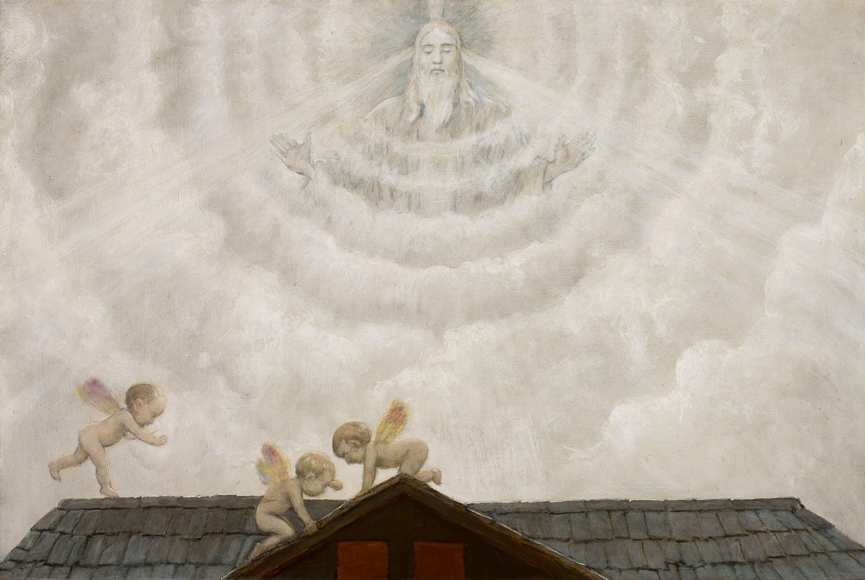 Dio Padre sopra la stalla da Hans Thoma