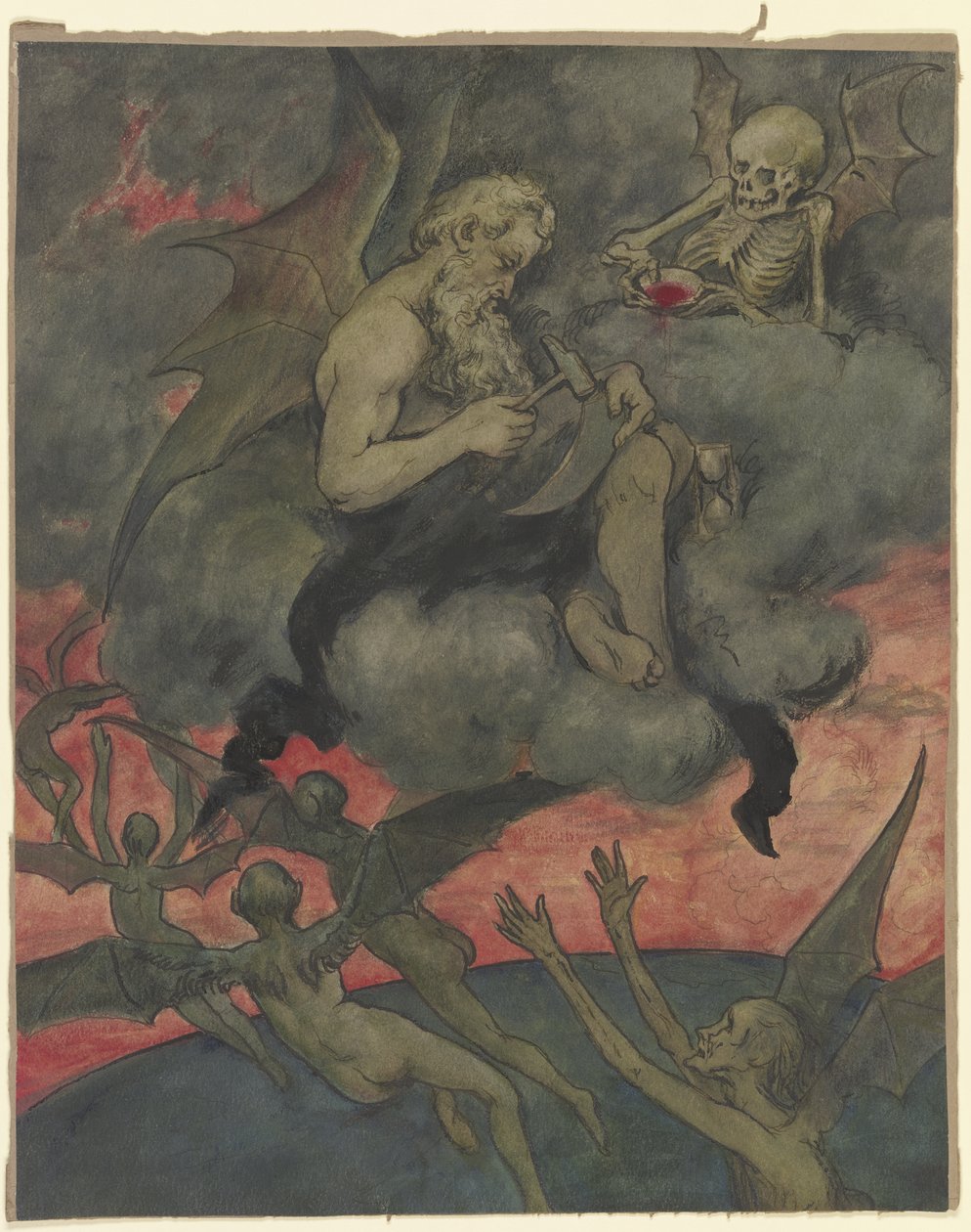 Chronos affila la falce da Hans Thoma