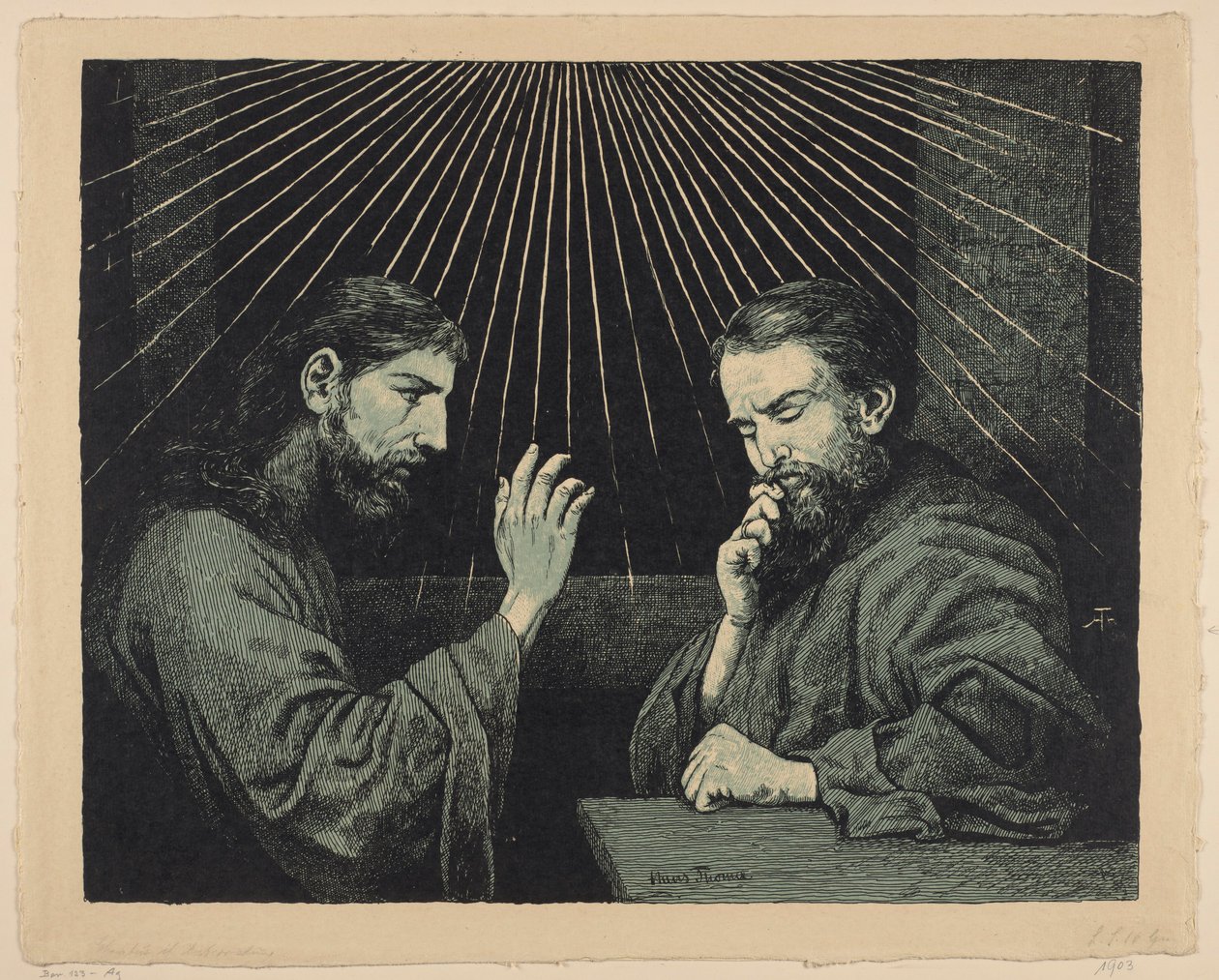 Cristo e Nicodemo da Hans Thoma