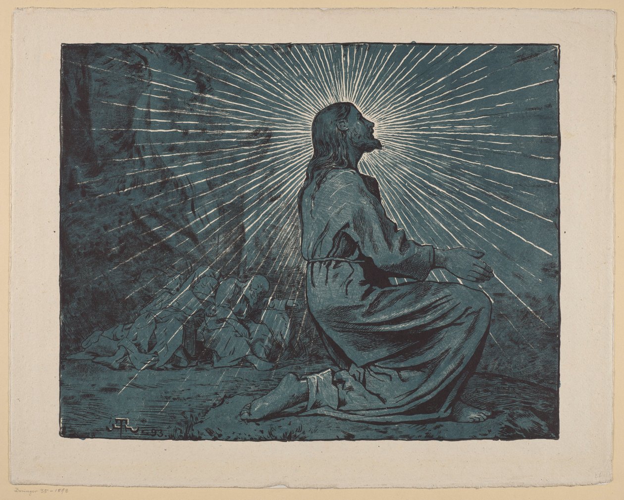 Cristo in preghiera sul Monte degli Ulivi da Hans Thoma