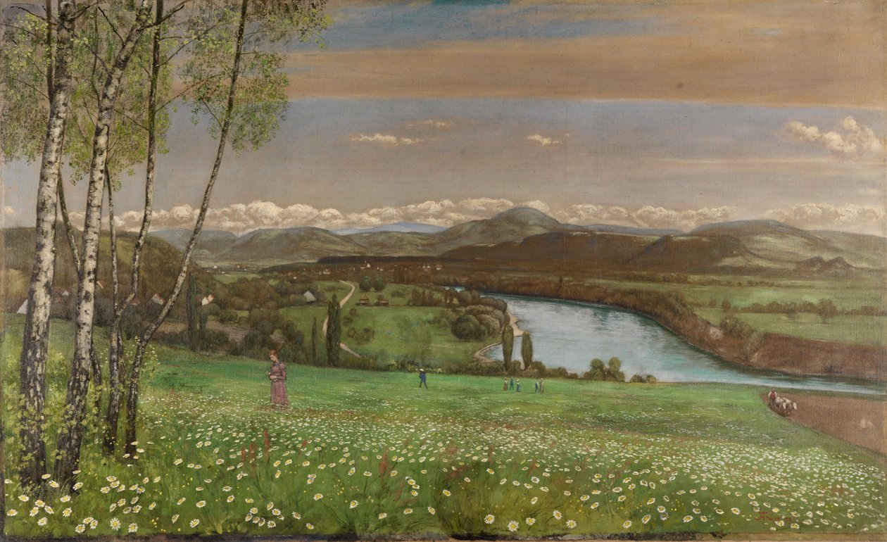 La valle del Reno nei pressi di Säckingen da Hans Thoma