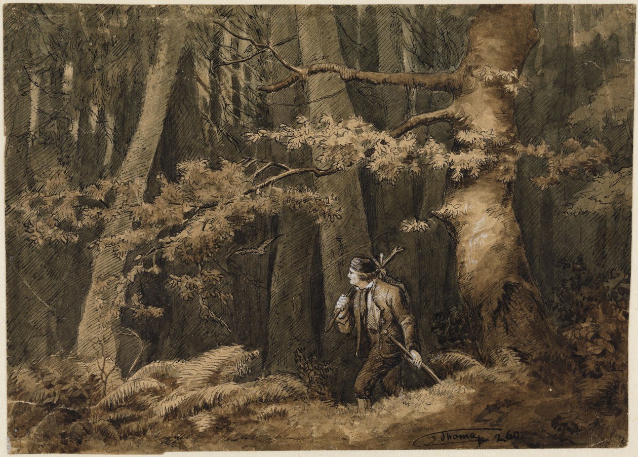 Il cacciatore nel bosco da Hans Thoma