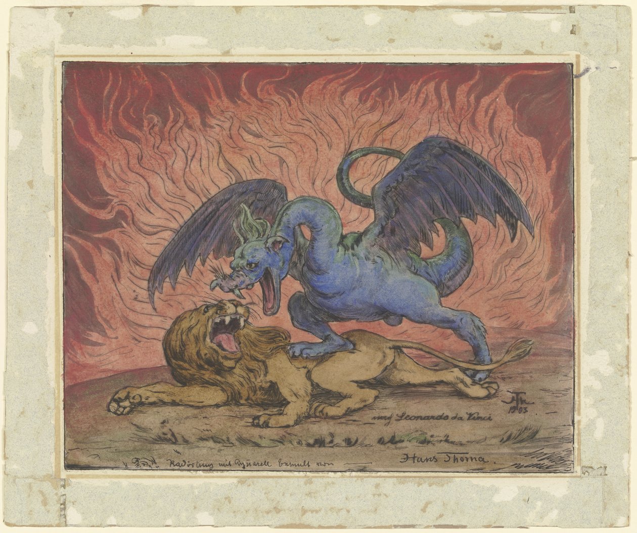 Drago e Leone da Hans Thoma