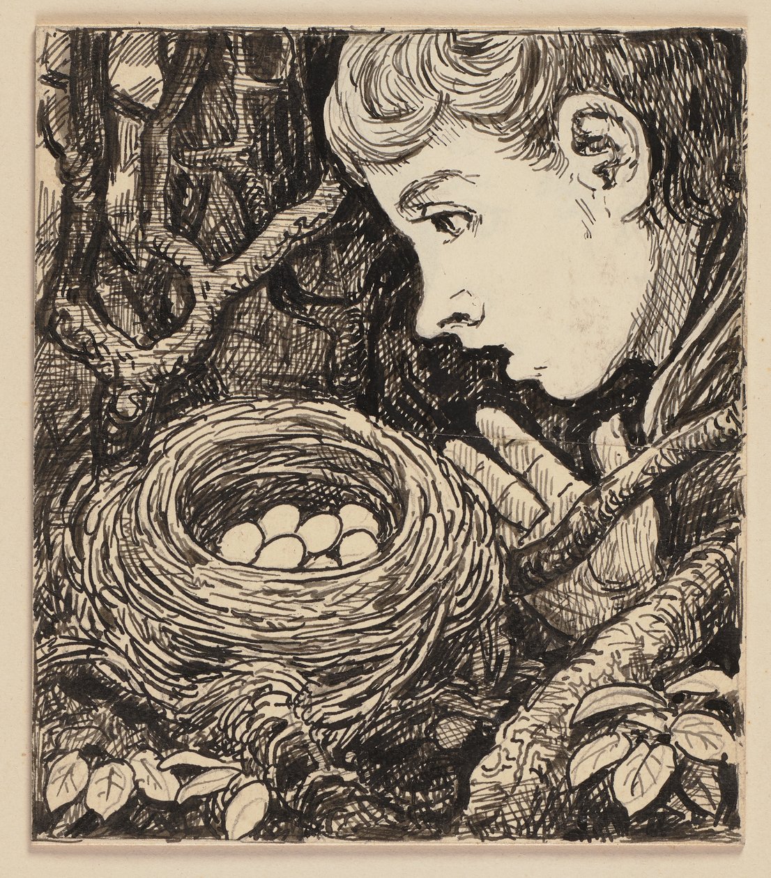 Disegno per il sillabario: nido da Hans Thoma