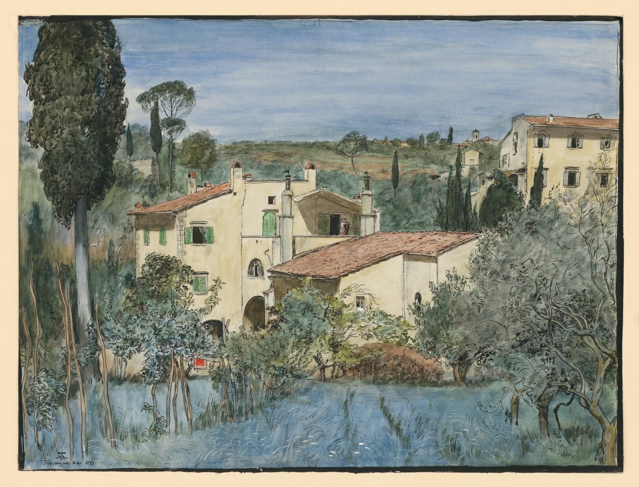 Una villa alle porte di Firenze da Hans Thoma