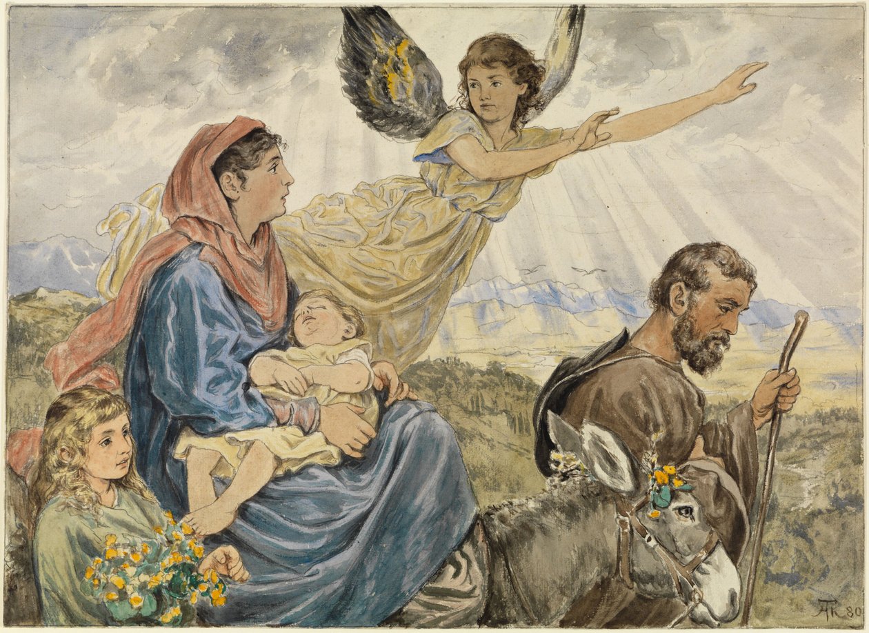 Fuga in Egitto da Hans Thoma