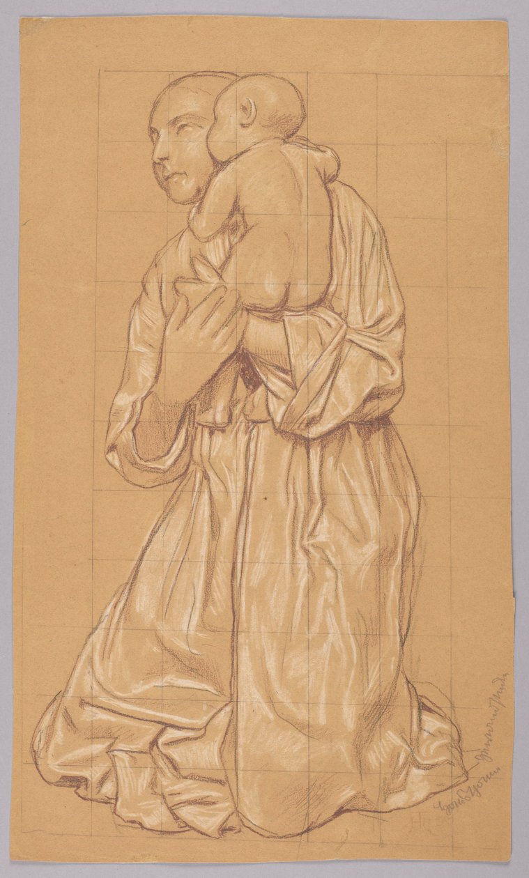Frau mit Kind auf dem Arm da Hans Thoma