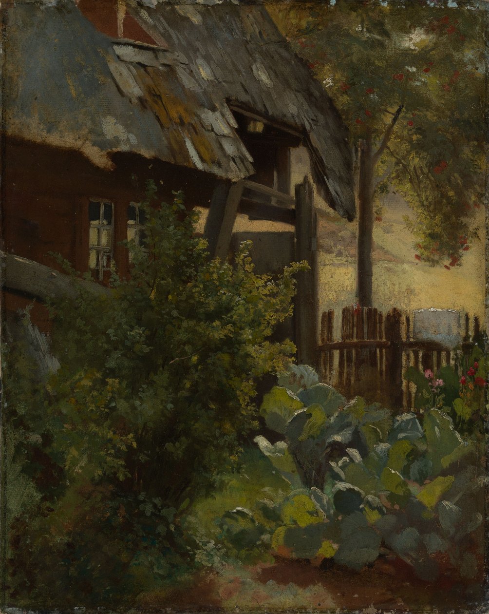 Orto di cavoli con angolo di casa da Hans Thoma
