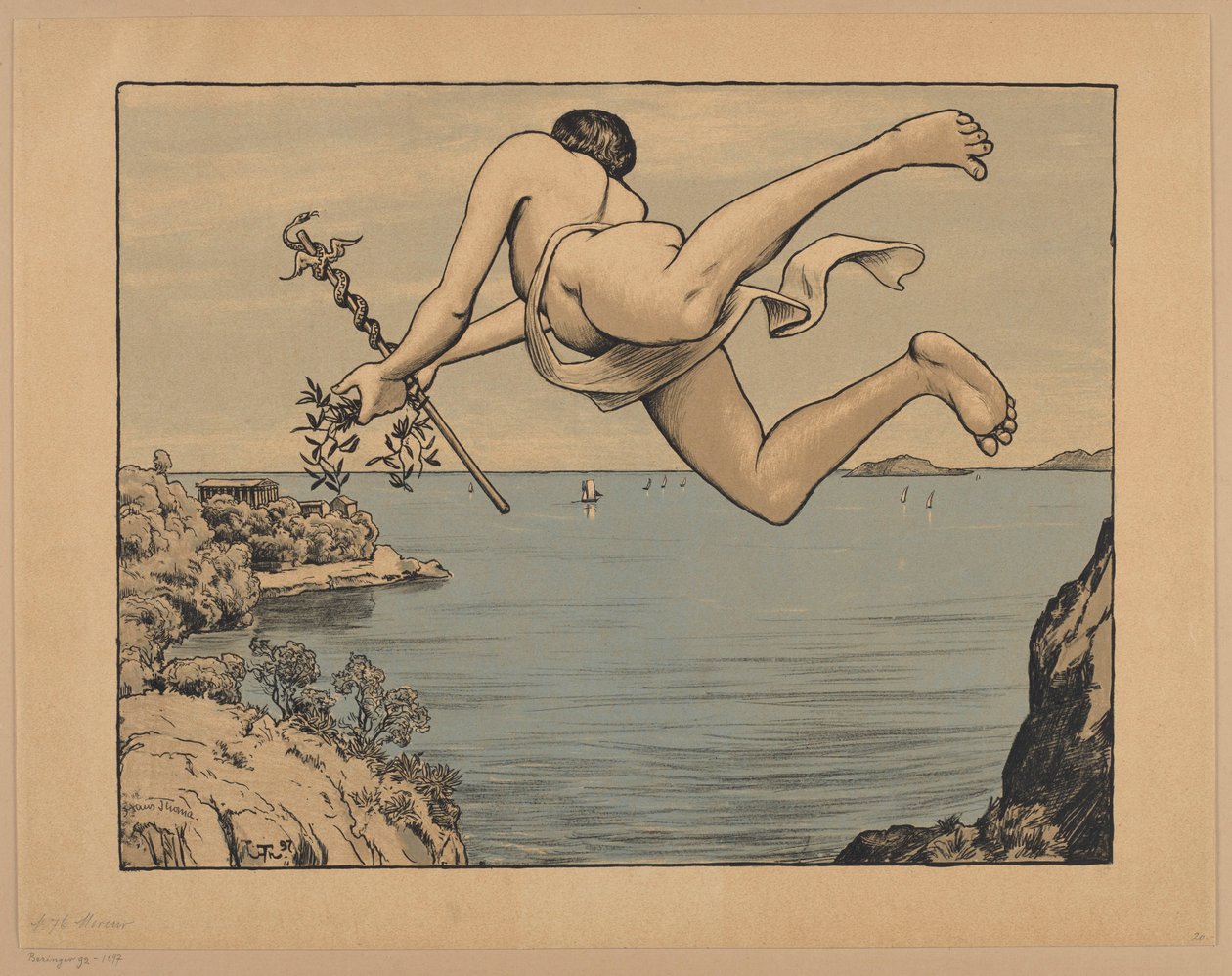 Mercurio in volo, fig. 76 da Hans Thoma