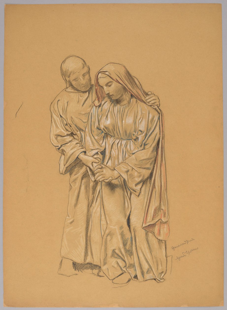 Maria mit dem heiligen Johannes dem Evangelisten da Hans Thoma