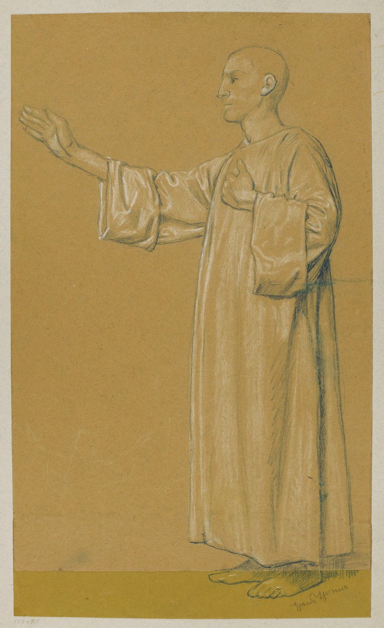 Mann in langer Tunika da Hans Thoma