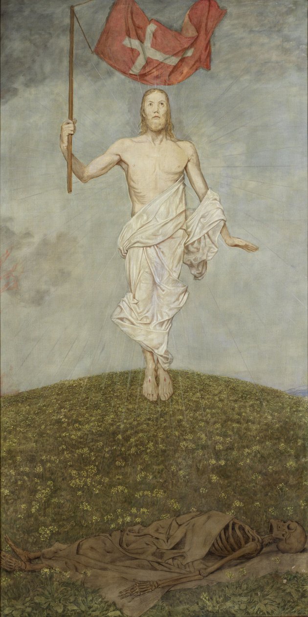 Trittico pasquale: La risurrezione di Cristo da Hans Thoma