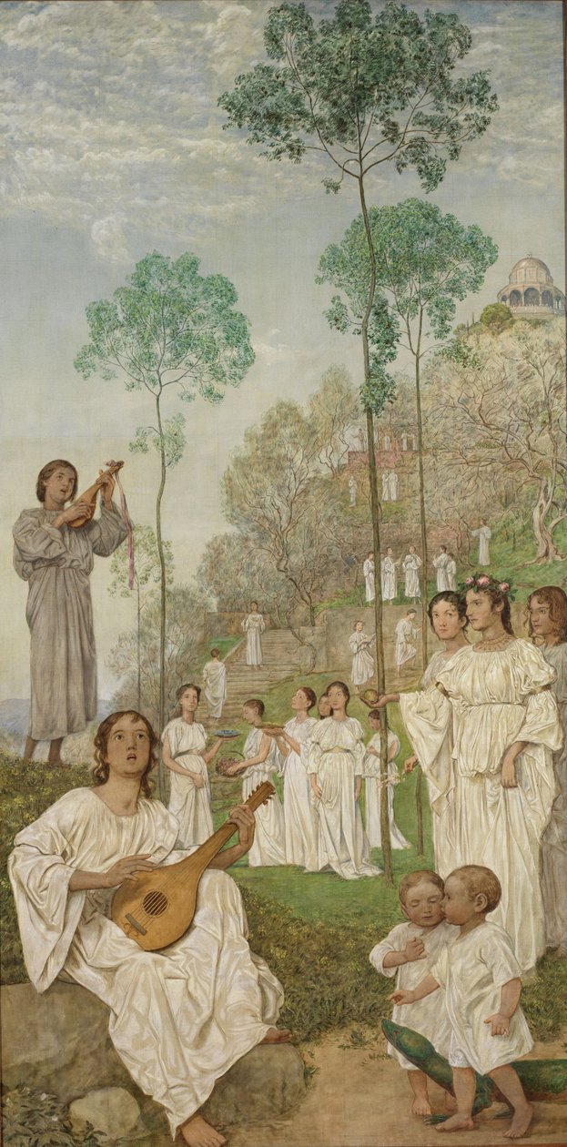 Trittico pasquale: I regni dei beati (Il Paradiso) da Hans Thoma