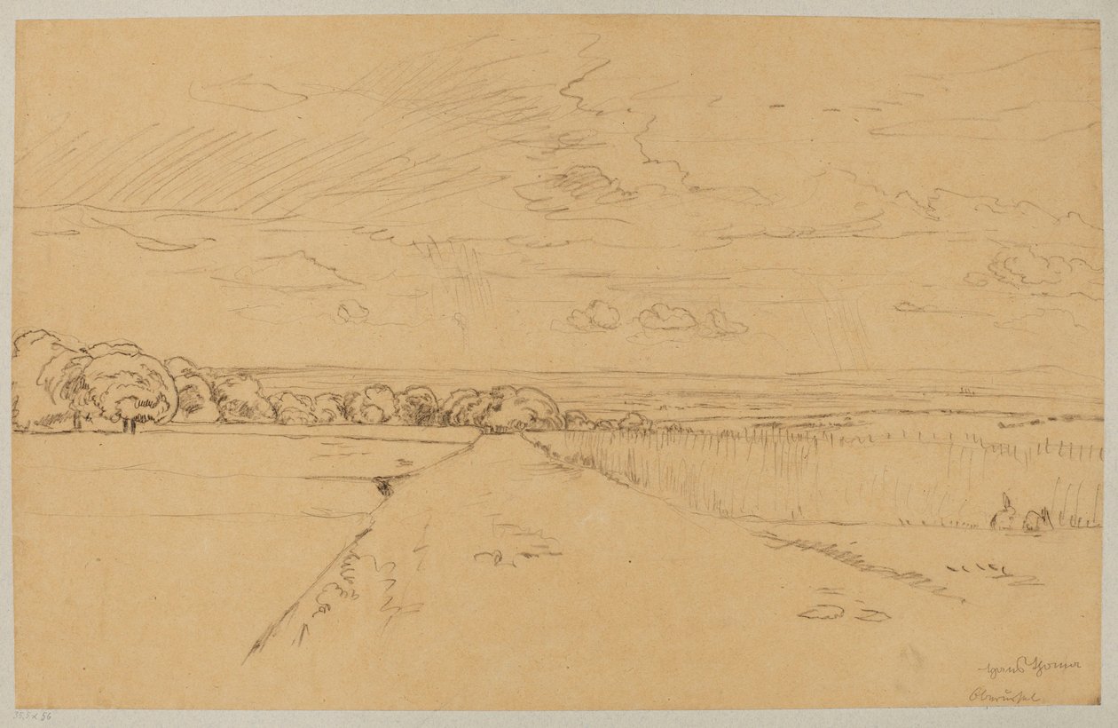 Paesaggio con strada nei dintorni di Oberursel da Hans Thoma