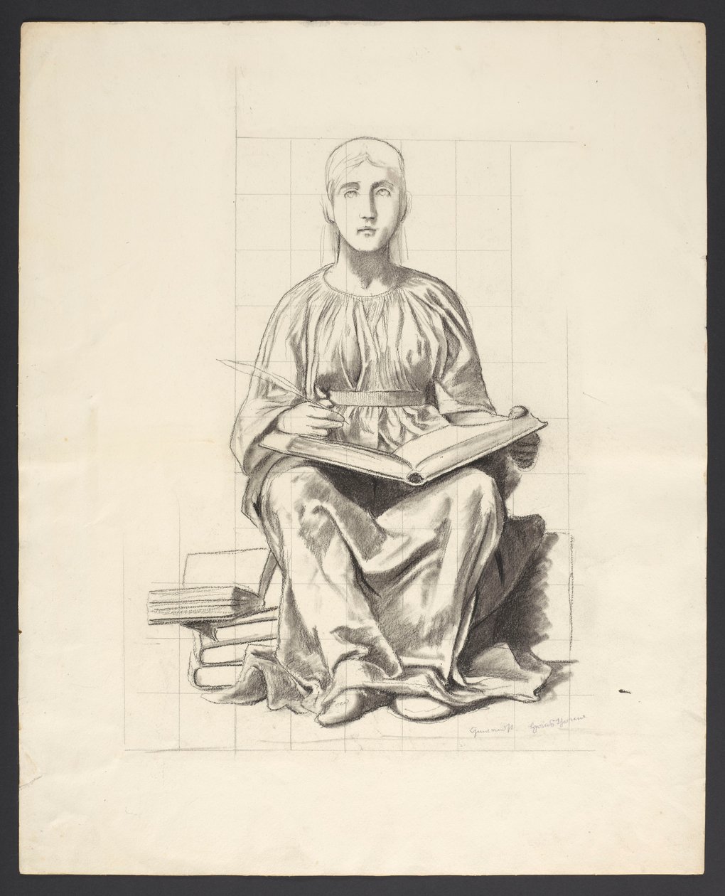 Figura allegorica con un libro da Hans Thoma