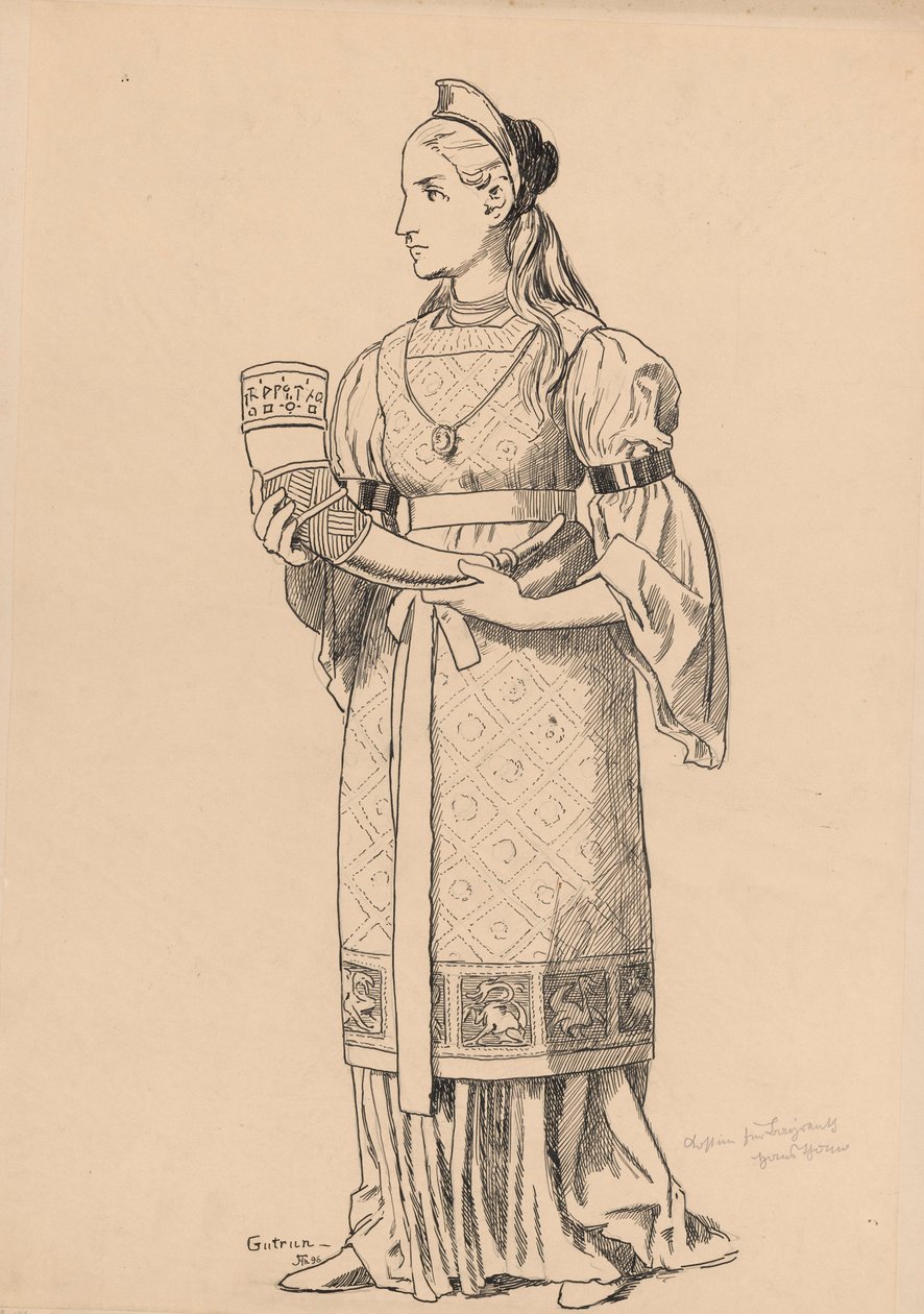 Bozzetto di costume per Gudrun da Hans Thoma