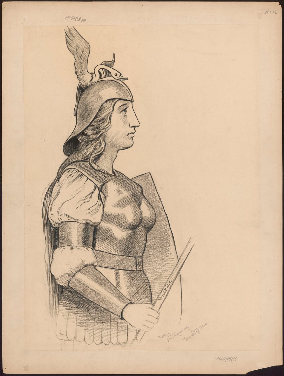 Progetto di costume per una valchiria da Hans Thoma