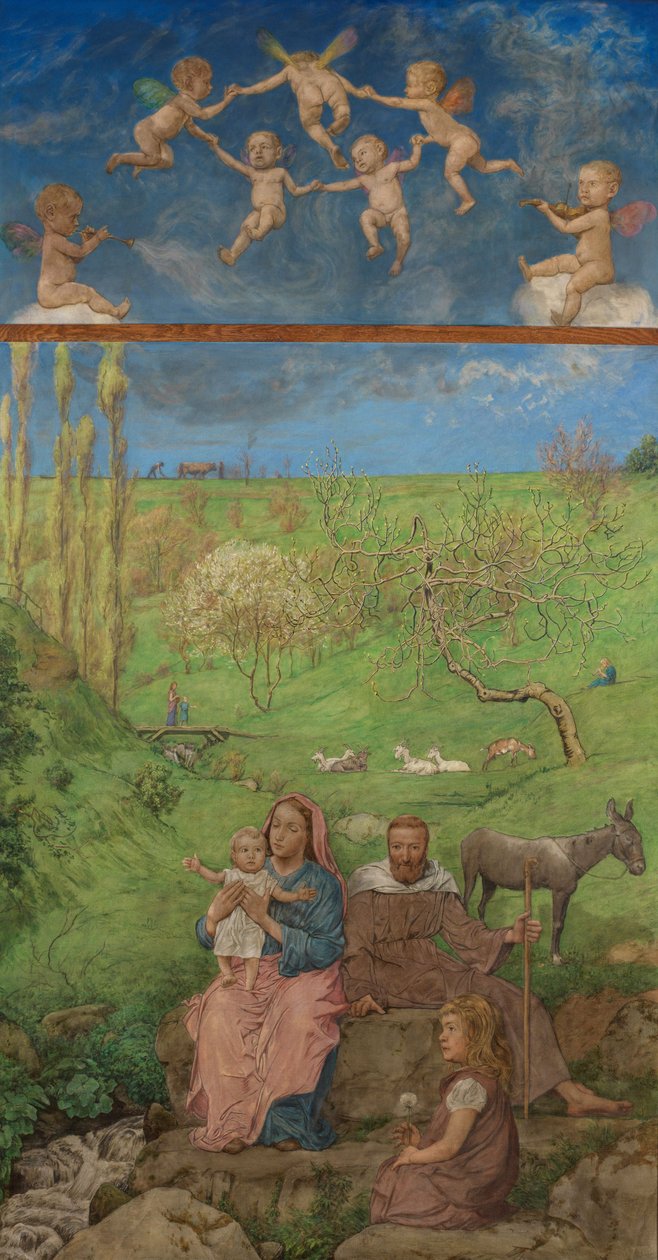 Riposo durante la fuga da Hans Thoma
