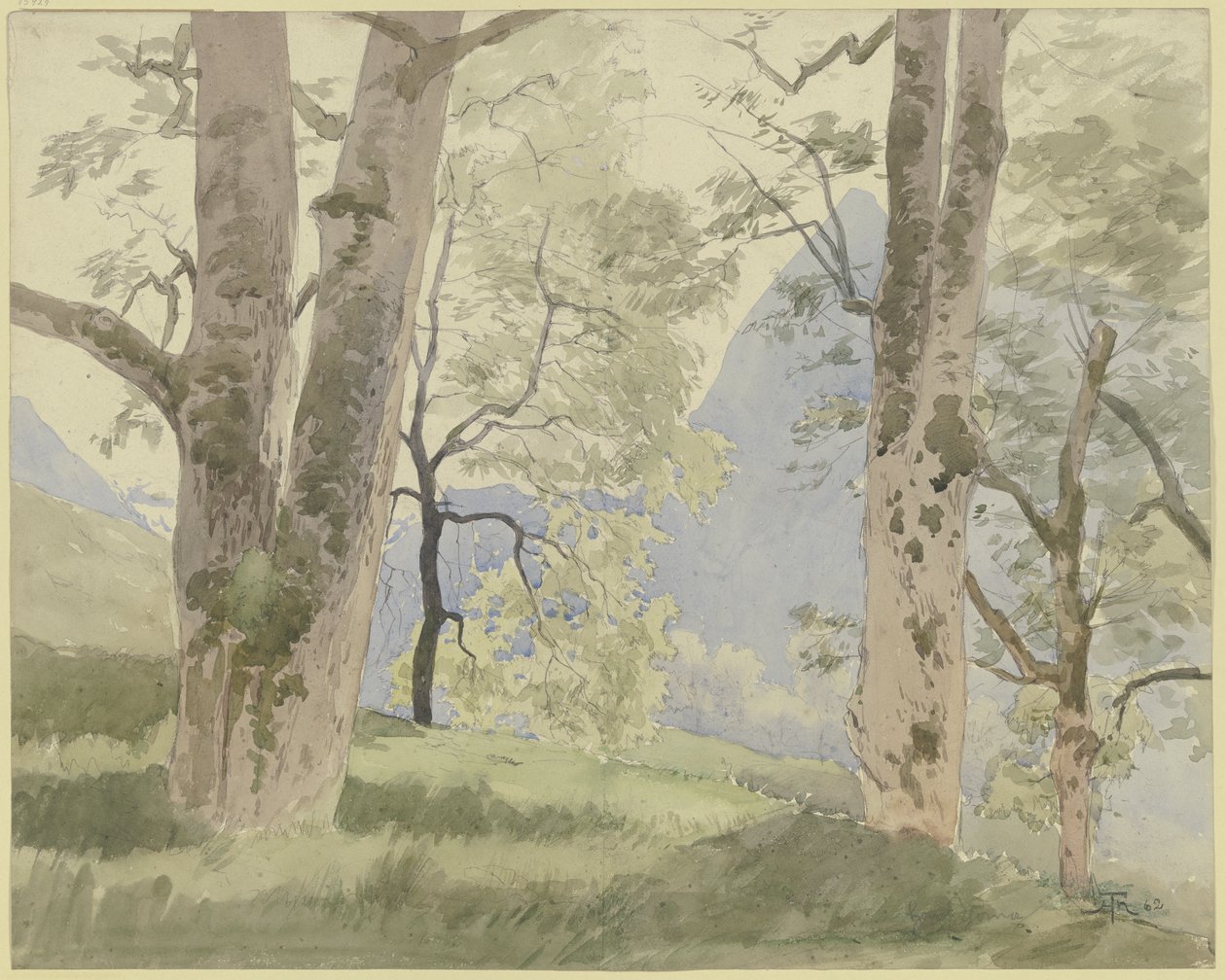 Paesaggio della Foresta Nera: vista sulle montagne dal margine del bosco da Hans Thoma
