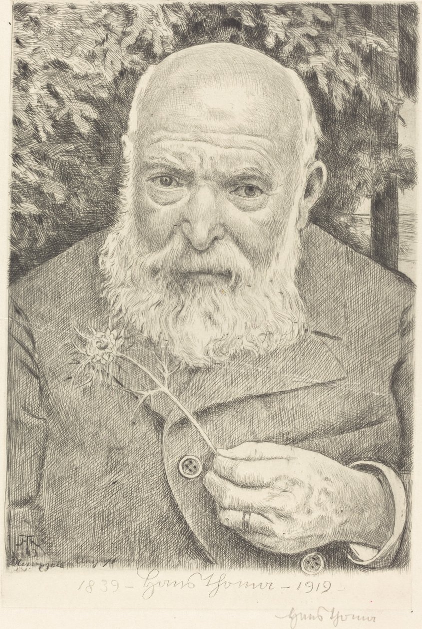 Autoritratto VI con fiore da Hans Thoma