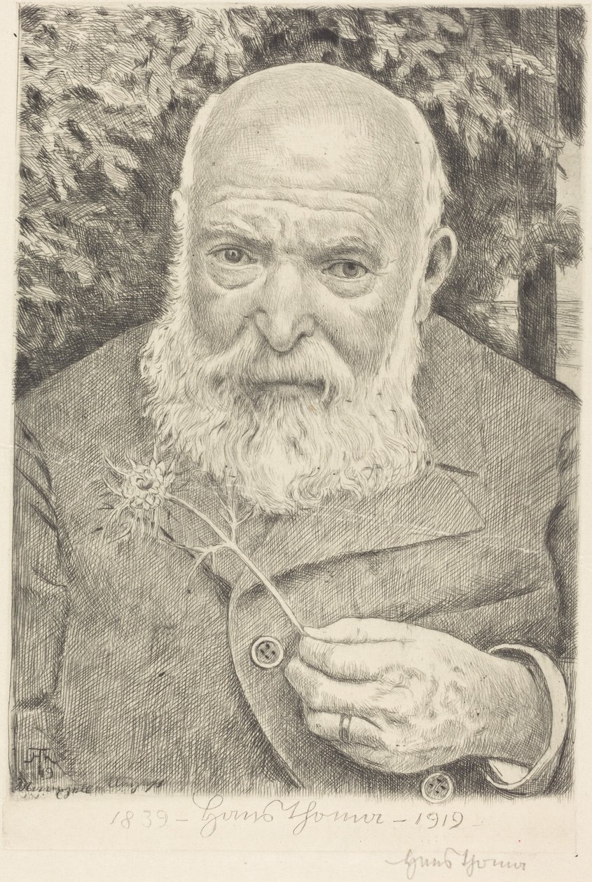 Autoritratto VI con fiore da Hans Thoma