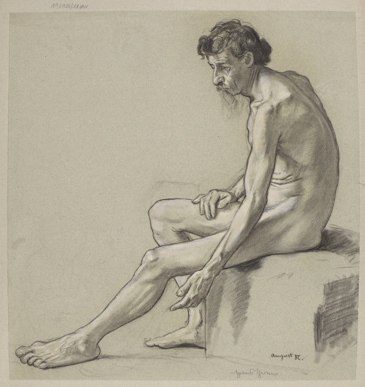 Studio del nudo maschile da Hans Thoma