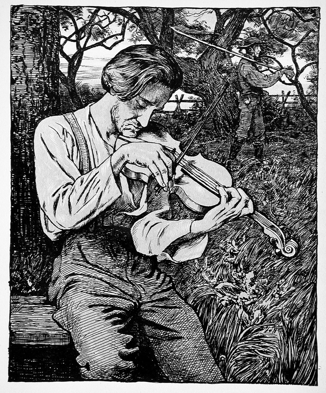 Il violinista da Hans Thoma