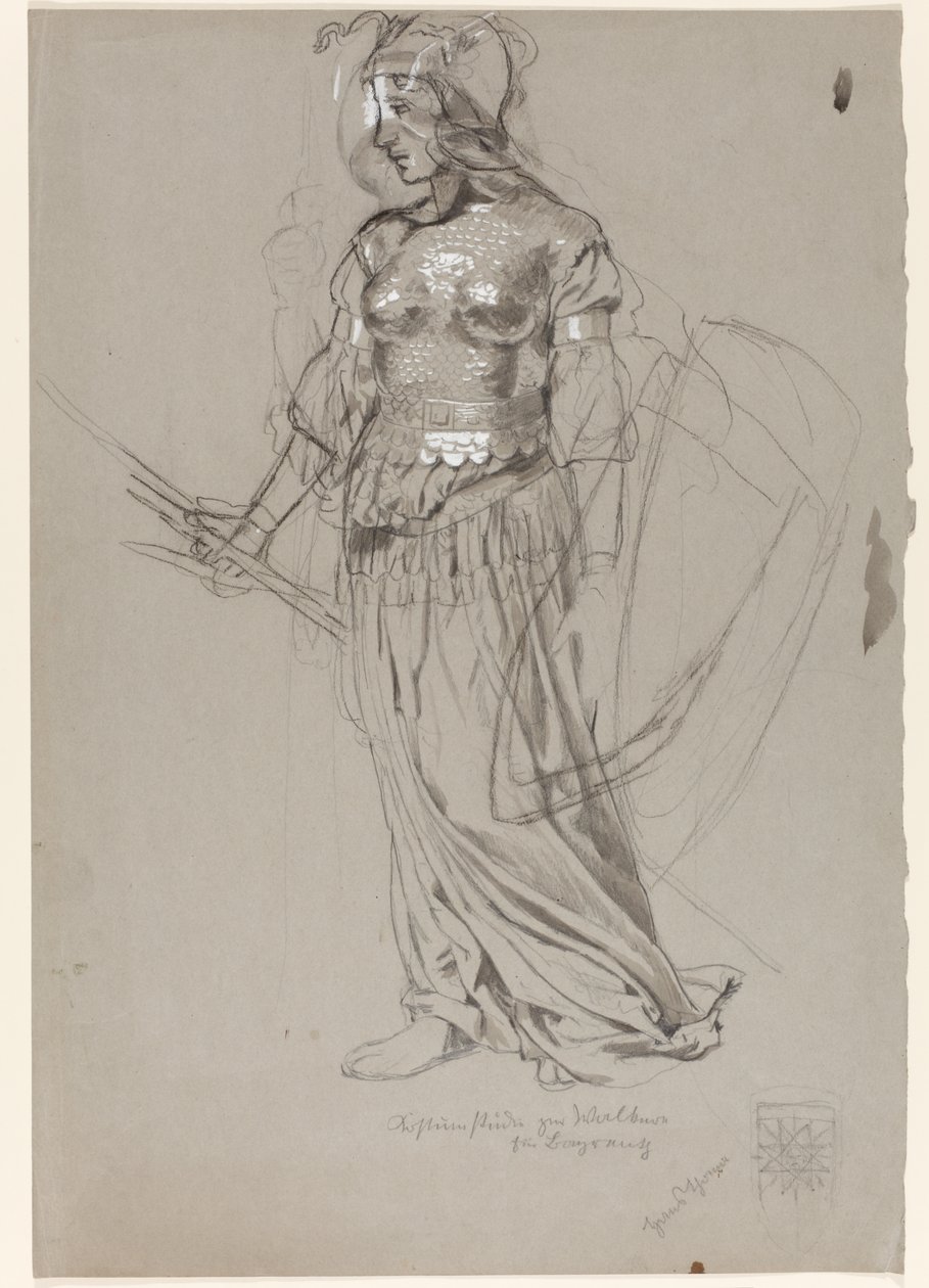 Valkyrie (Studio di costume per Bayreuth) da Hans Thoma