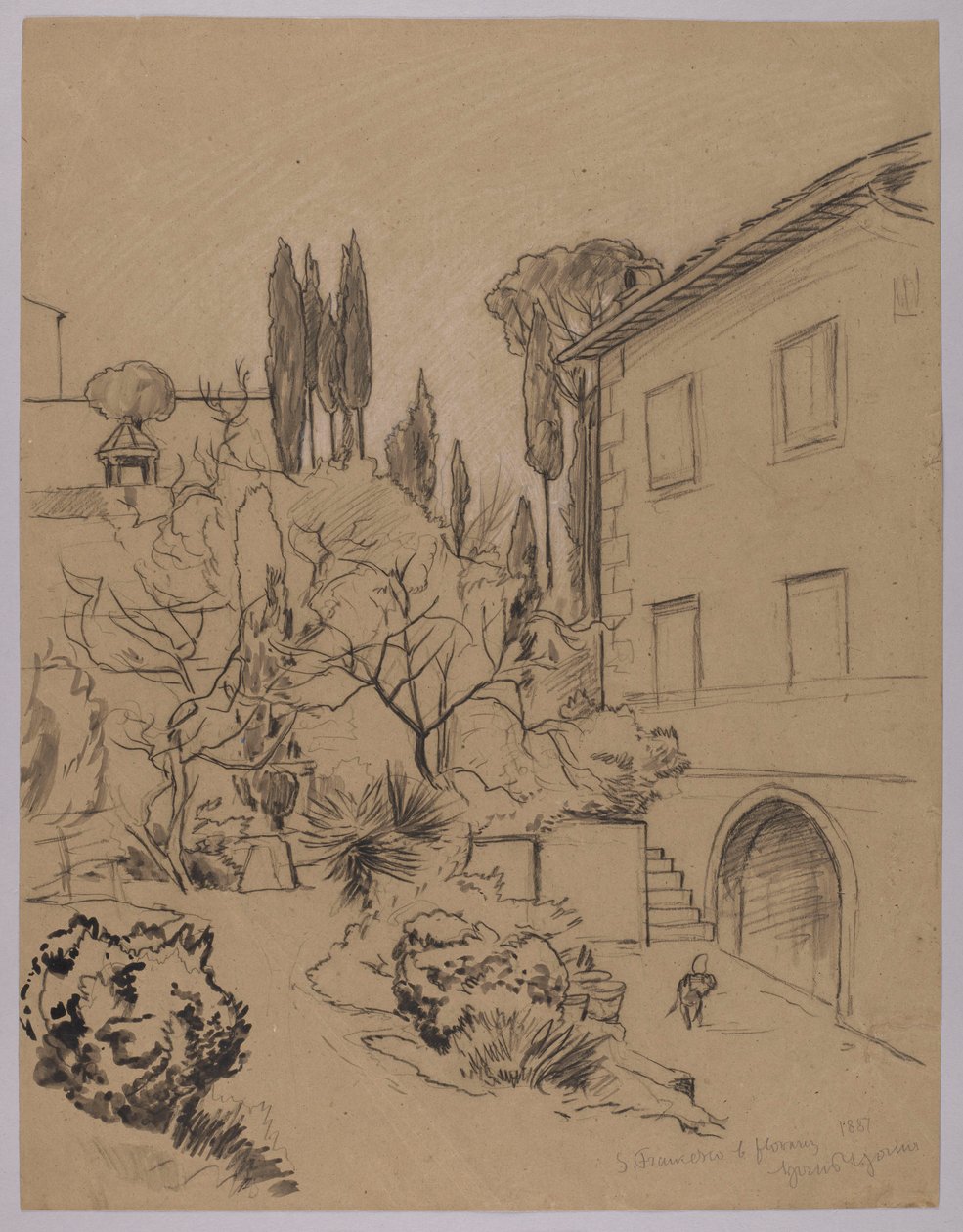Vista del convento di San Francesco a Firenze da Hans Thoma