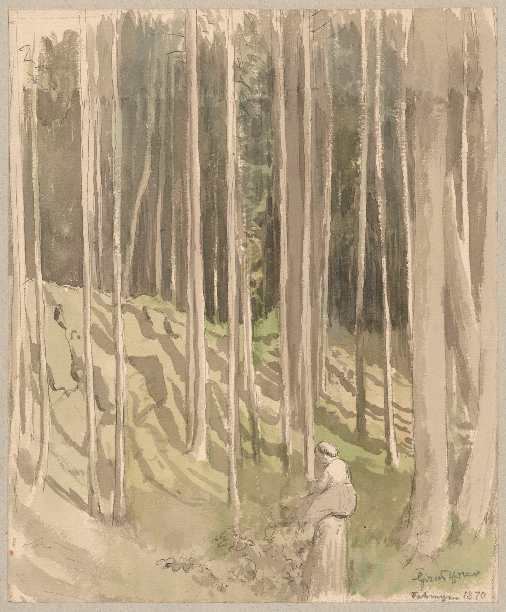 Veduta del bosco presso Bad Säckingen da Hans Thoma