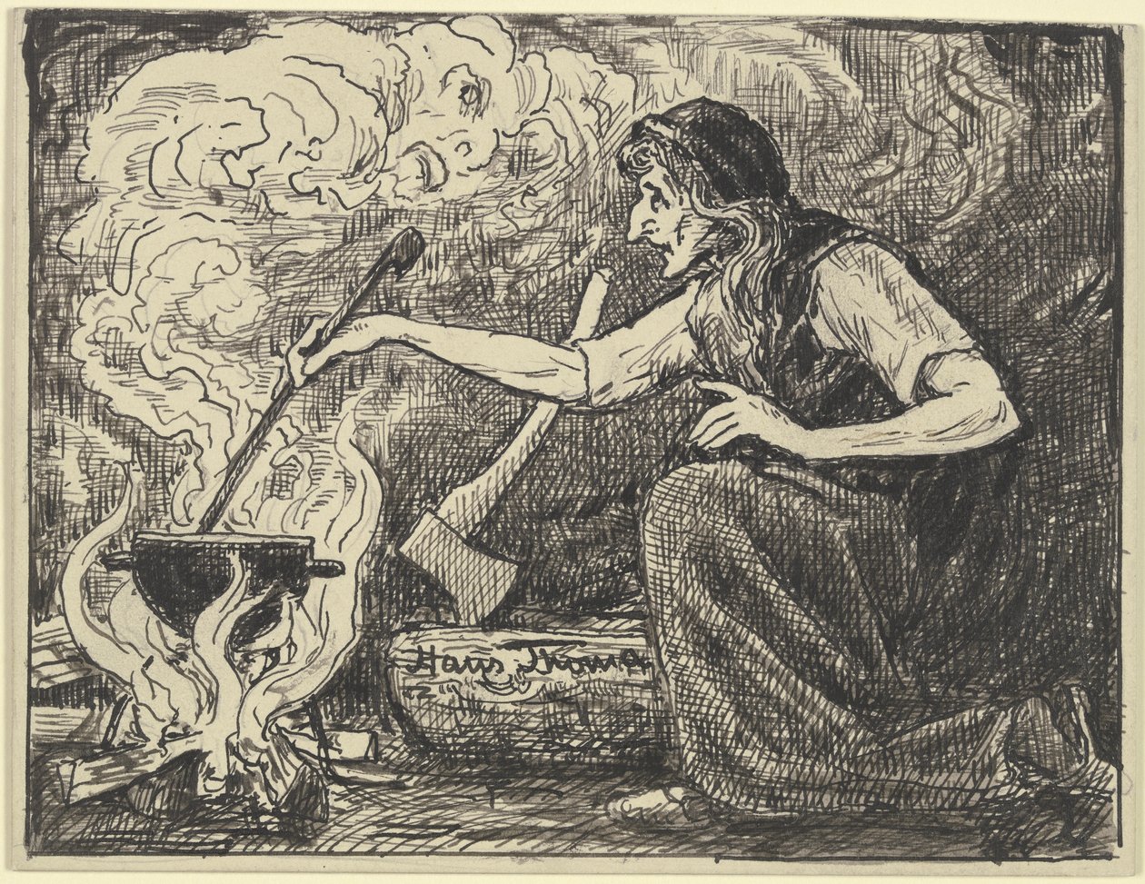 La cucina delle streghe da Hans Thoma