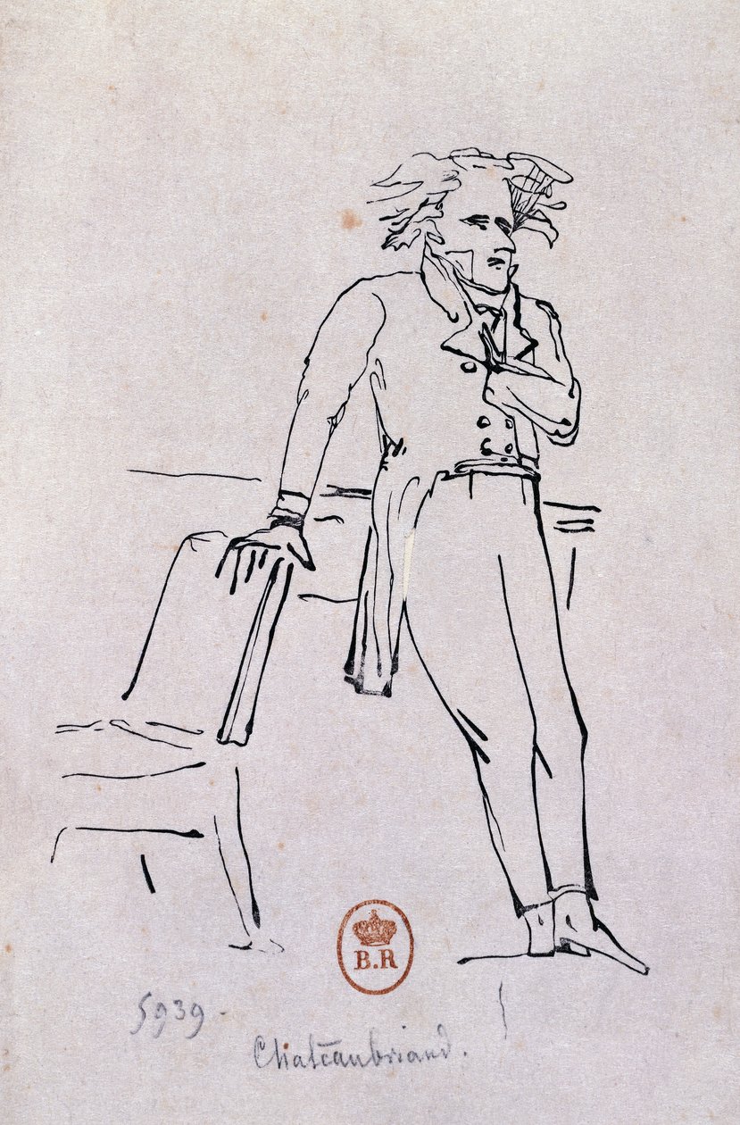 Ritratto di Francois-Rene de Chateaubriand da Hans Toepper