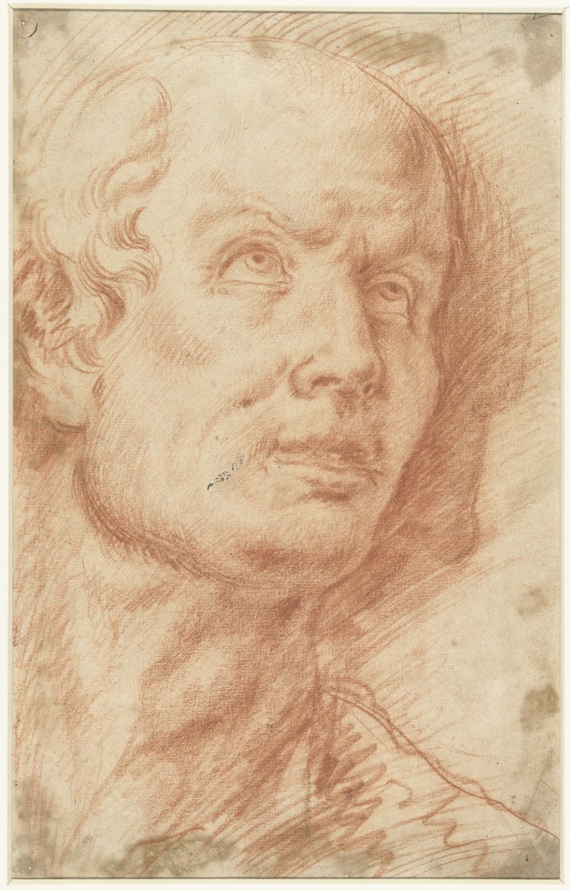 Testa di uomo con sguardo rivolto verso l
