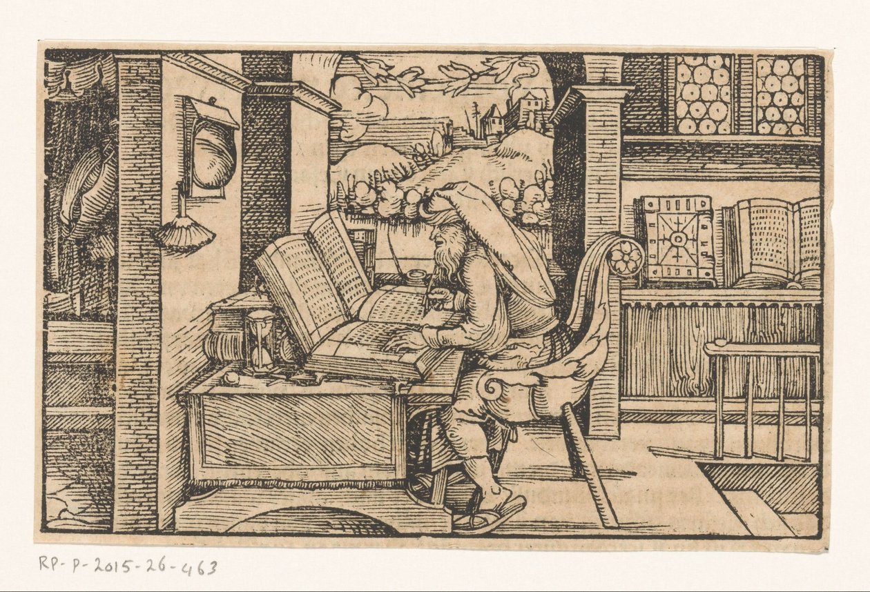 Cicerone nel suo studio da Hans Weiditz (II) (attributed to)