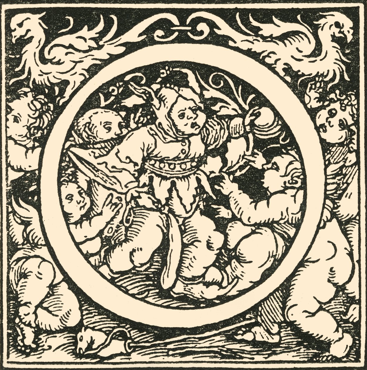 O - Un alfabeto di Hans Weiditz, c1520-1521, 1908 da Hans Weiditz