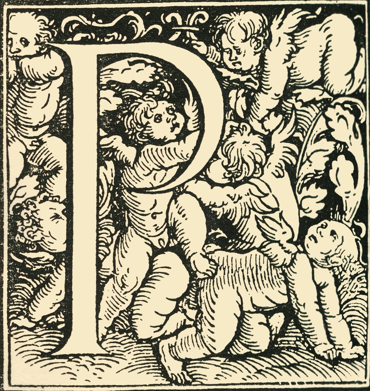 P - Un alfabeto di Hans Weiditz, c1520-1521, 1908 da Hans Weiditz