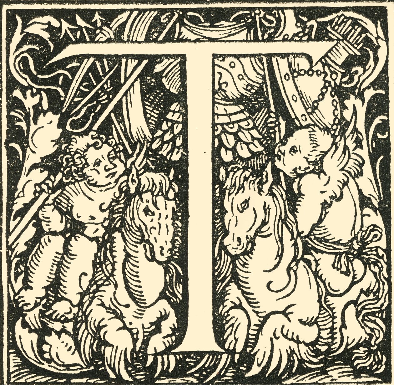 T - Un Alfabeto di Hans Weiditz, c1520-1521, 1908 da Hans Weiditz
