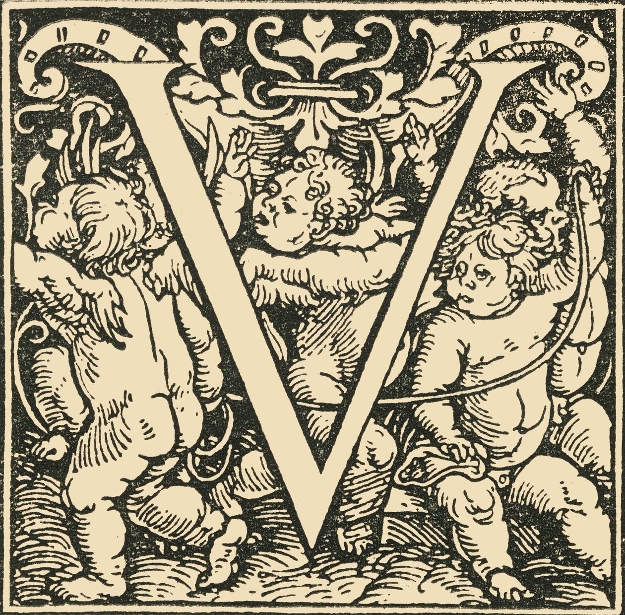 V - Un alfabeto di Hans Weiditz, c1520-1521, 1908 da Hans Weiditz