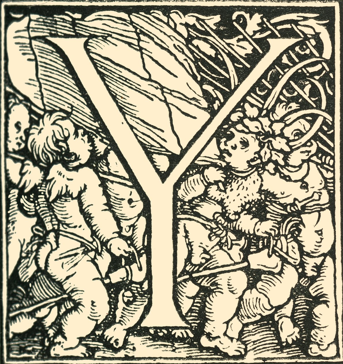 Y - Un alfabeto di Hans Weiditz, c1520-1521, 1908 da Hans Weiditz