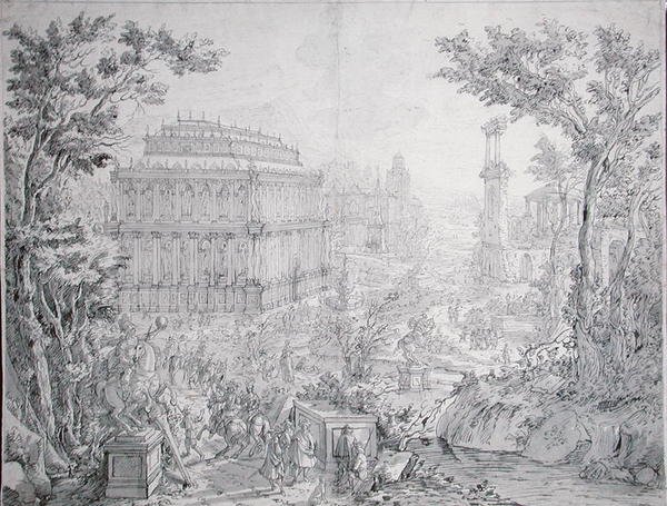 Il Mausoleo di Alicarnasso da Hans or Jan Vredeman de Vries