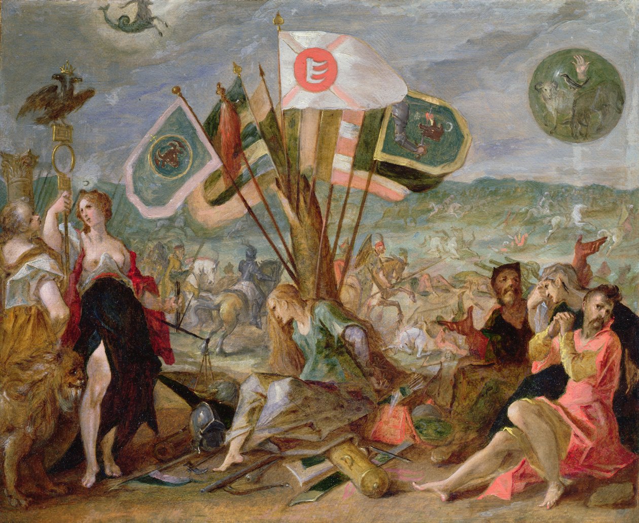 Allegoria delle guerre turche: la battaglia di Hermannstadt da Hans von Aachen