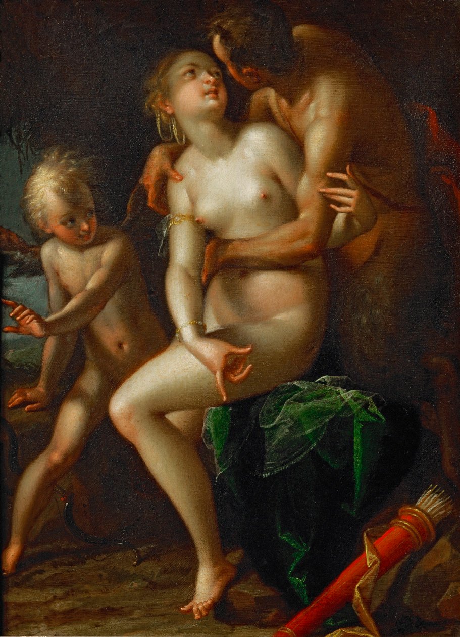 Giove, Antiope e Amor ... da Hans von Aachen